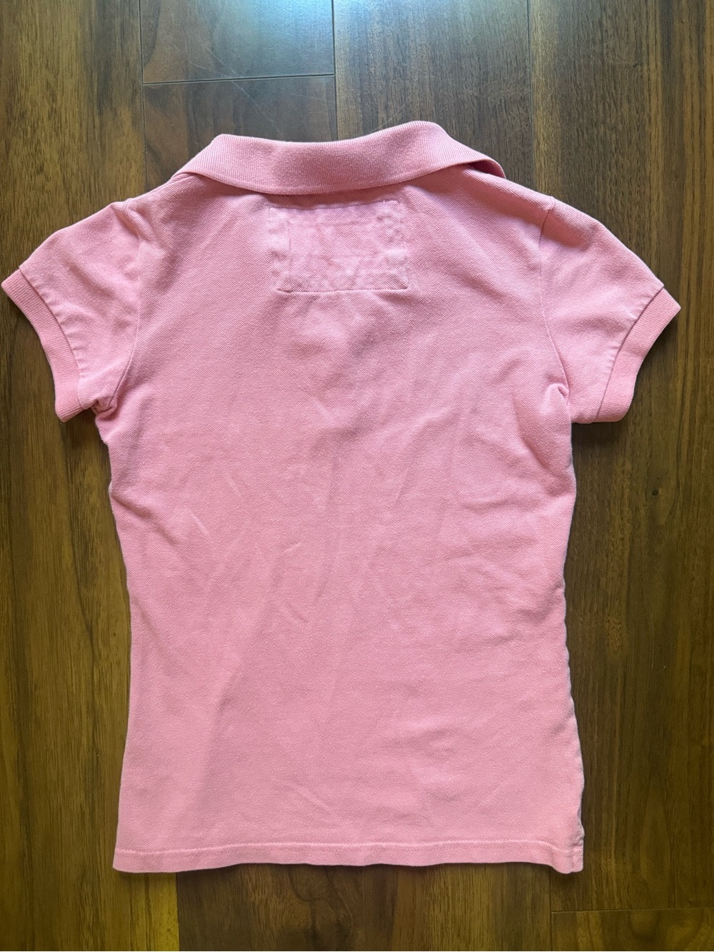 Abercrombie & Fitch Vintage Y2K Pink Short Sleeve Pique Polo Shirt / XS - Picture 6 of 7